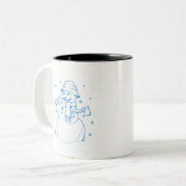 Blauschneefahrer Zweifarbige Tasse (Vorderseite Links)