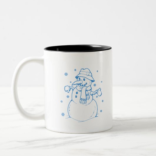 Blauschneefahrer Zweifarbige Tasse (Links)