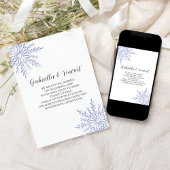 Blauschneeflocke Winterhochzeit Save the Date Einladung