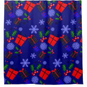 Blauschneeflocken Duschvorhang (Vorderseite)