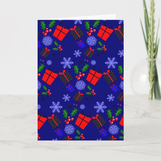 Blauschneeflocken Einladung (Vorderseite)