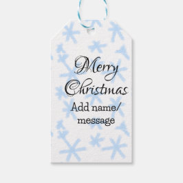 Blauschneeflocken Weihnachtsmuster Schneemuster Geschenkanhänger