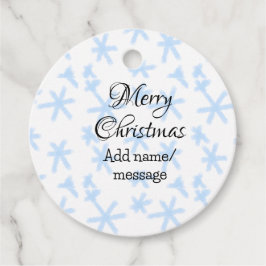 Blauschneeflocken Weihnachtsmuster Schneemuster Geschenkanhänger