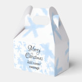 Blauschneeflocken Weihnachtsmuster Schneemuster Geschenkschachtel (Rückseite)