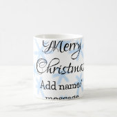 Blauschneeflocken Weihnachtsmuster Schneemuster Kaffeetasse (Mittel)