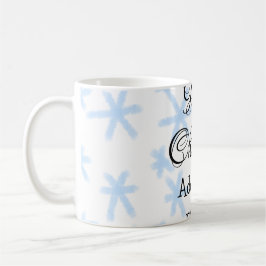 Blauschneeflocken Weihnachtsmuster Schneemuster Kaffeetasse
