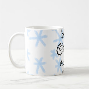 Blauschneeflocken Weihnachtsmuster Schneemuster Kaffeetasse