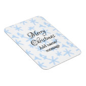 Blauschneeflocken Weihnachtsmuster Schneemuster Magnet (Rechte Seite)