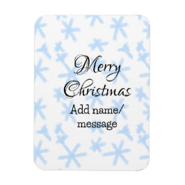 Blauschneeflocken Weihnachtsmuster Schneemuster Magnet