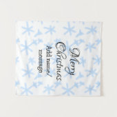 Blauschneeflocken Weihnachtsmuster Schneemuster Wandteppich (Vorderseite (Horizontal))