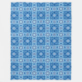 Blauschneeviereckiges Muster Fleecedecke (Vorderseite)
