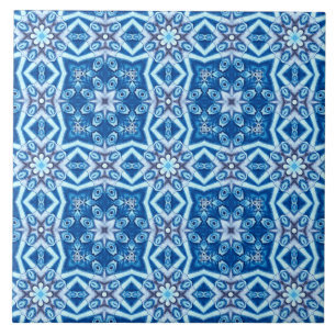 Blauschneeviereckiges Muster Fliese