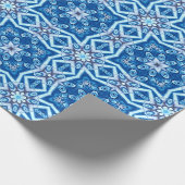 Blauschneeviereckiges Muster Geschenkpapier (Ecke)
