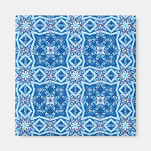 Blauschneeviereckiges Muster Magnet (Vorne)