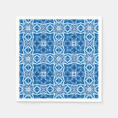 Blauschneeviereckiges Muster Serviette (Vorderseite)