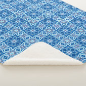 Blauschneeviereckiges Muster Sherpadecke (3/4)