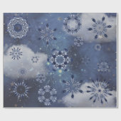 Blauschneewackelpapier Geschenkpapier (Flach)
