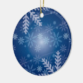Blauschneewein Keramikornament (Links)
