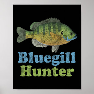 Blauschuppen-Jäger-Shirt Lustiges Angeln Fischer Poster