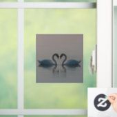 Blauschwäne müssen Liebe sein Fensteraufkleber (Zuhause)