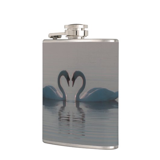 Blauschwäne müssen Liebe sein Flachmann (Links)