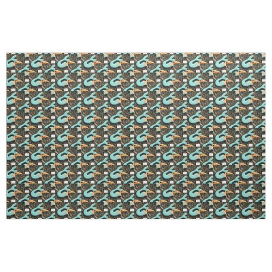 BlauSchwanz Meerjungfraumuster Stoff (Yard (91,4 cm))