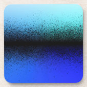Blauschwarz Abstrakte Artwork Getränkeuntersetzer (Vorderseite)