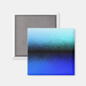 Blauschwarz Abstrakte Artwork Magnet (Vorderseite/Rückseite)
