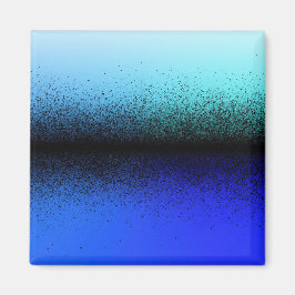 Blauschwarz Abstrakte Artwork Magnet