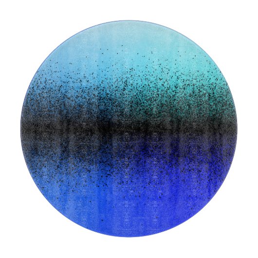 Blauschwarz Abstrakte Artwork Schneidebrett (Vorderseite)