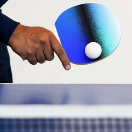 Blauschwarz Abstrakte Artwork Tischtennis Schläger