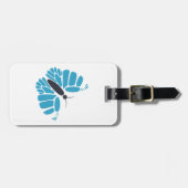Blauschwarz abstrakter Schmetterling mit Gepäckanh Gepäckanhänger (Vorderseite horizontal)