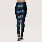 Blauschwarz Leggings (Rückseite)