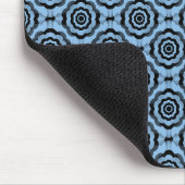 Blauschwarze Blume Nahtloses Muster Mousepad (Ecke)