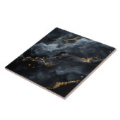 Blauschwarze Marmor-Gold-Glitter-ID1172b Fliese (Seite)