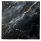 Blauschwarze Marmor-Gold-Glitter-ID1172c Fliese (Vorderseite)