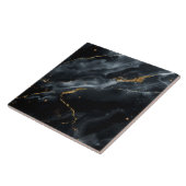 Blauschwarze Marmor-Gold-Glitter-ID1172c Fliese (Seite)