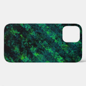 Blauschwarzer grüner gestreifter Hintergrund mit U Case-Mate iPhone Hülle (Rückseite (Horizontal))