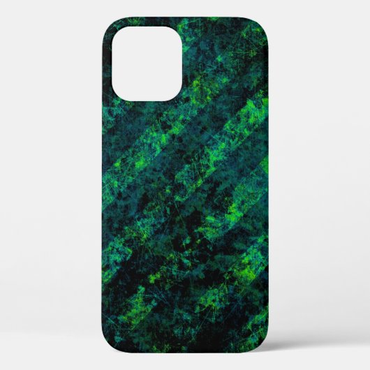 Blauschwarzer grüner gestreifter Hintergrund mit U Case-Mate iPhone Hülle (Rückseite)
