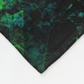 Blauschwarzer grüner gestreifter Hintergrund mit U Fleecedecke (Ecke)