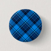 Blauschwarzer Tartan Button (Vorderseite)