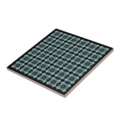 Blauschwarzes Karo-Argyle-Muster Fliese (Seite)