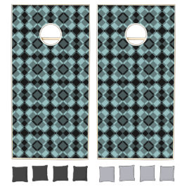 Blauschwarzes Karomuster im Argyle-Design