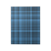 Blauschwarzes Karomuster Notizblock (Rotiert)