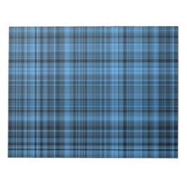 Blauschwarzes Karomuster  Notizblock