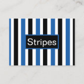 Blauschwarzes Muster für vertikale Streifen Visitenkarte (Vorderseite)