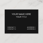 Blauschwarzes Muster für vertikale Streifen Visitenkarte (Rückseite)