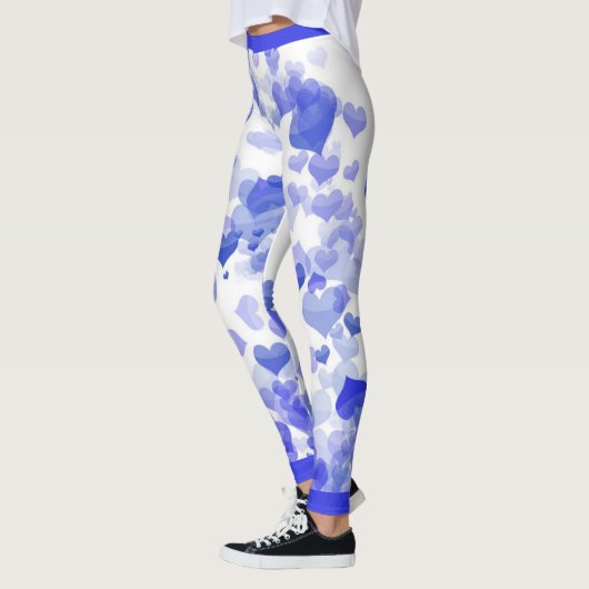 Blauschwebende Herzen Leggings (Links)