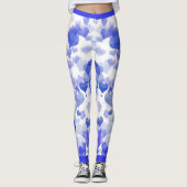 Blauschwebende Herzen Leggings (Vorderseite)