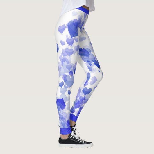 Blauschwebende Herzen Leggings (Rechts)